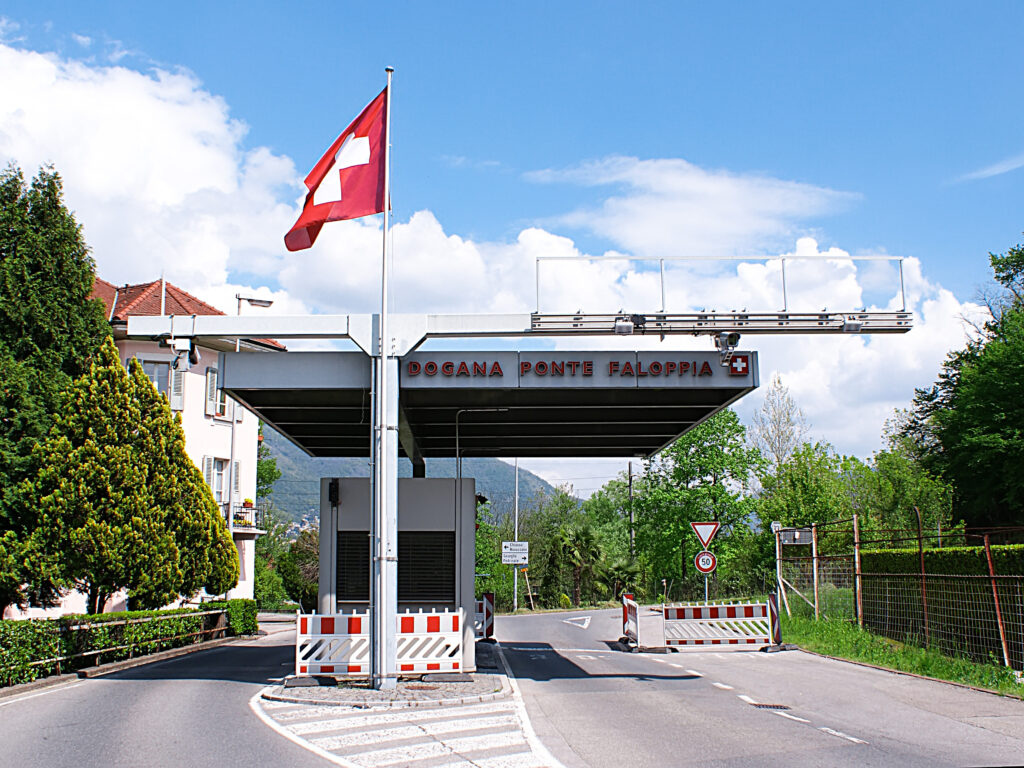 Switzerland border post and customs post